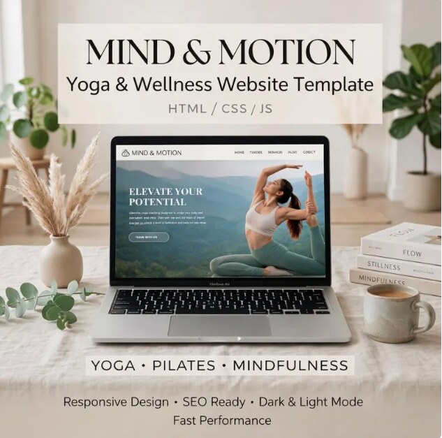 Anteprima responsive del template Mind and Motion